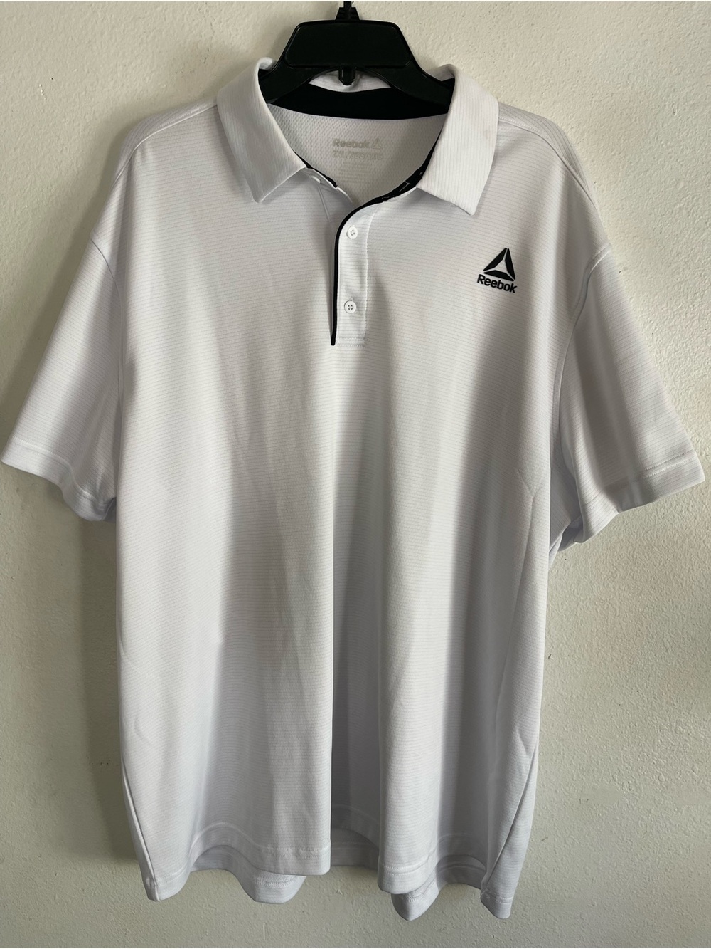 Reebok White Polo with Black Accents